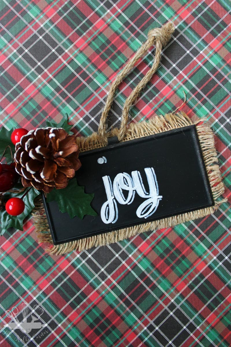 Hand Painted Chalkboard Ornament