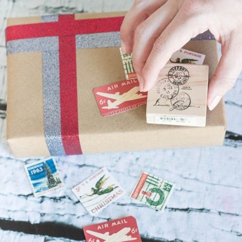 Image for DIY Vintage Postal Gift Wrap