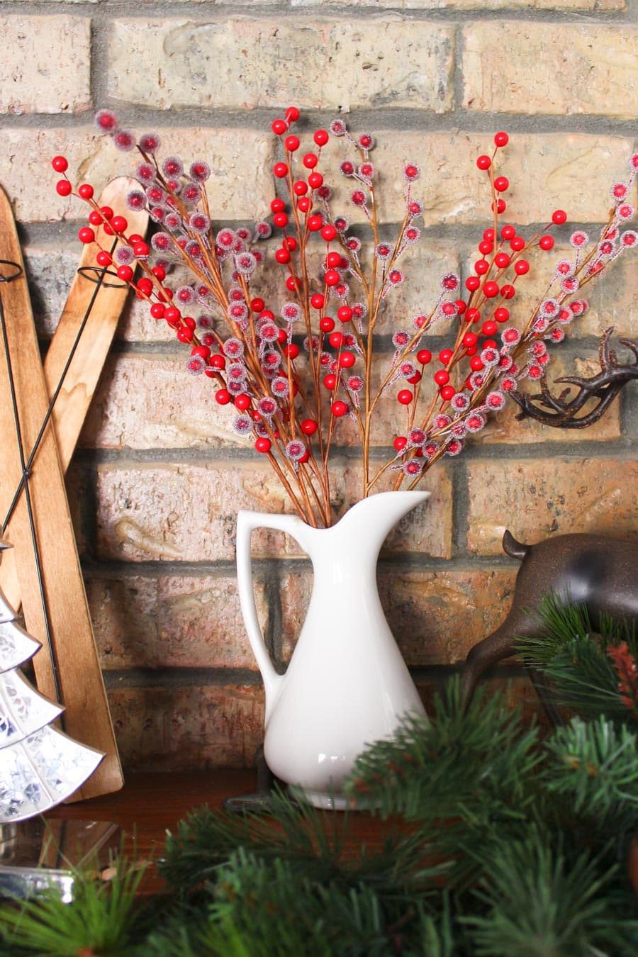 rustic christmas mantel