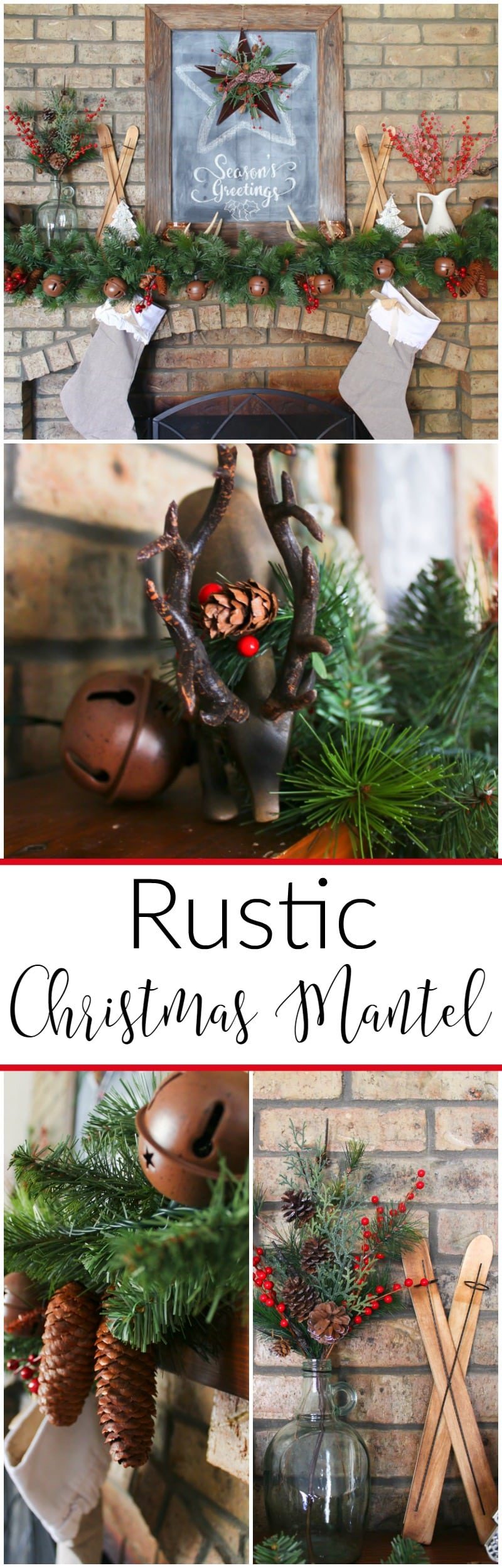 rustic christmas mantel