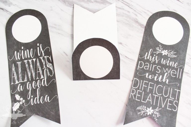 Printable Wine Bottle Gift Tags - Domestically Creative