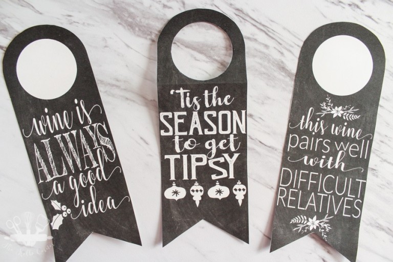 Printable Wine Bottle Gift Tags - Domestically Creative