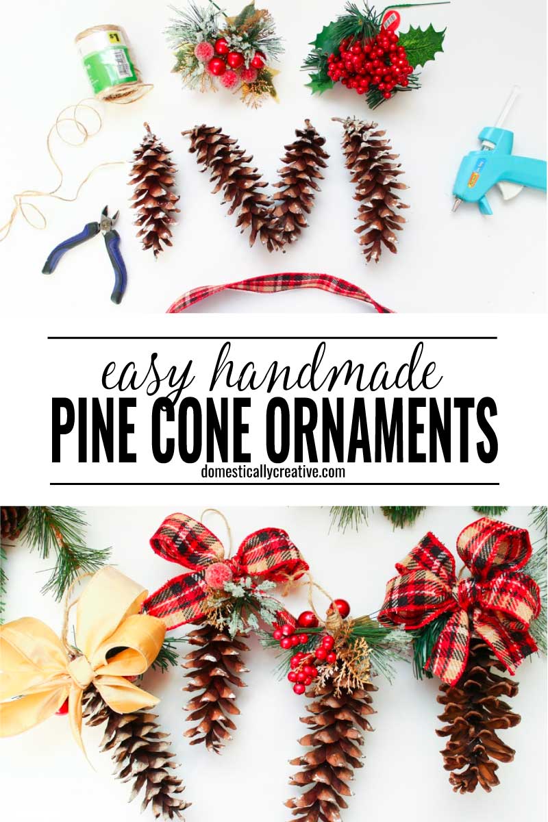 Handmade pine cone ornaments pin