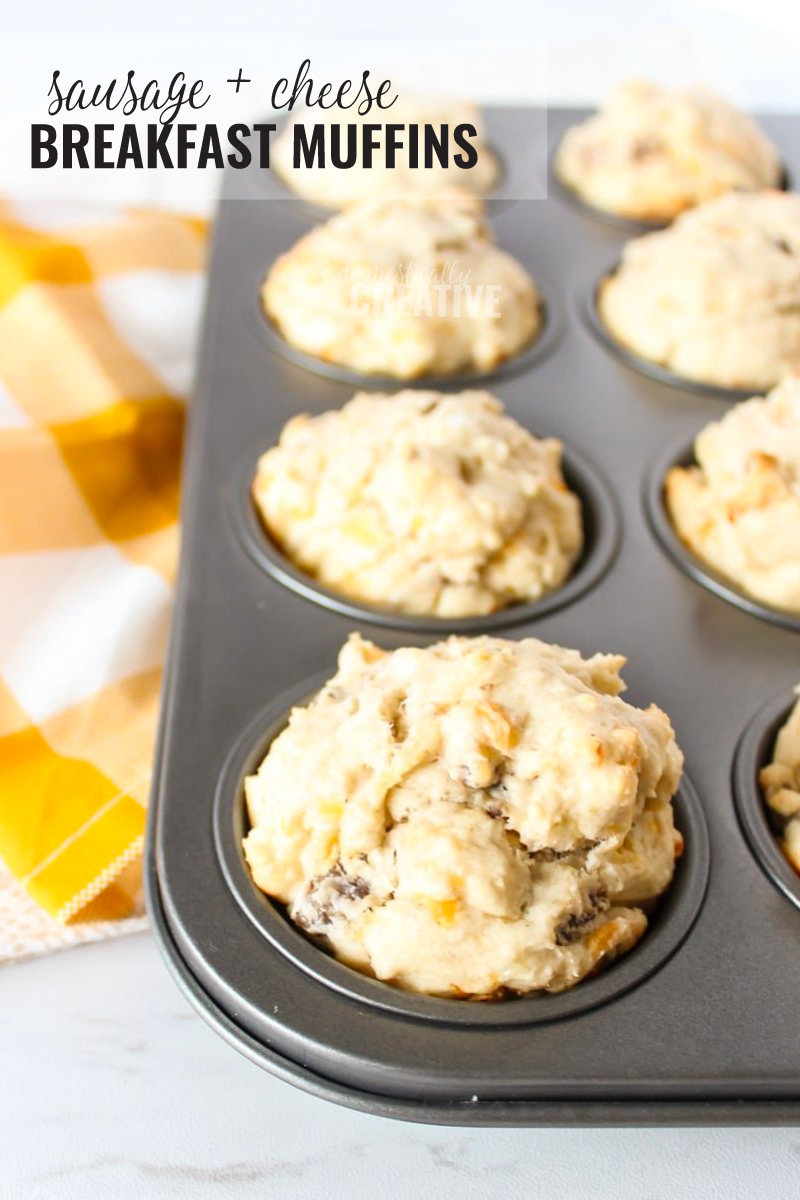 Savory Sausage and cheese breakfast muffins