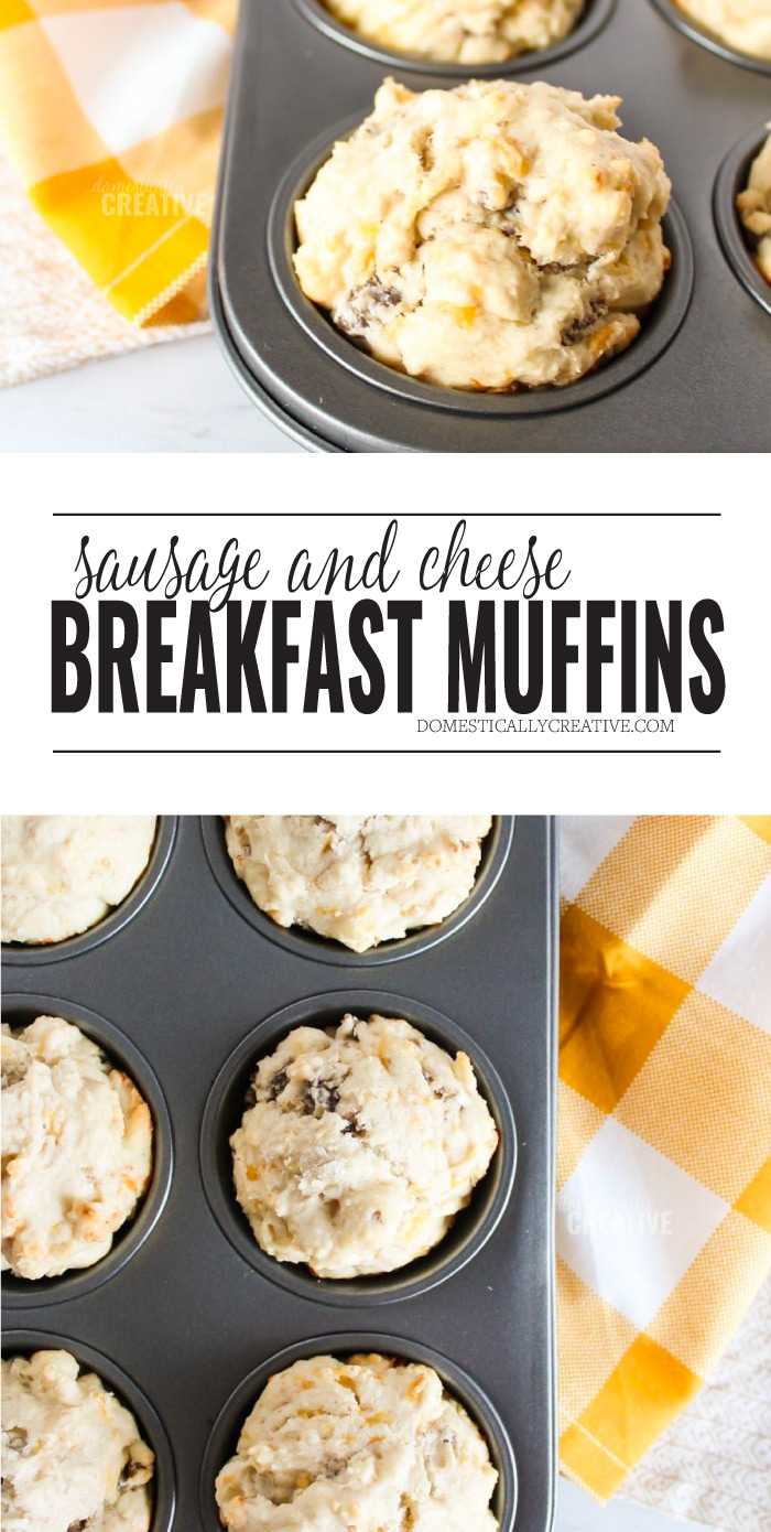 Savory Sausage and cheese breakfast muffins