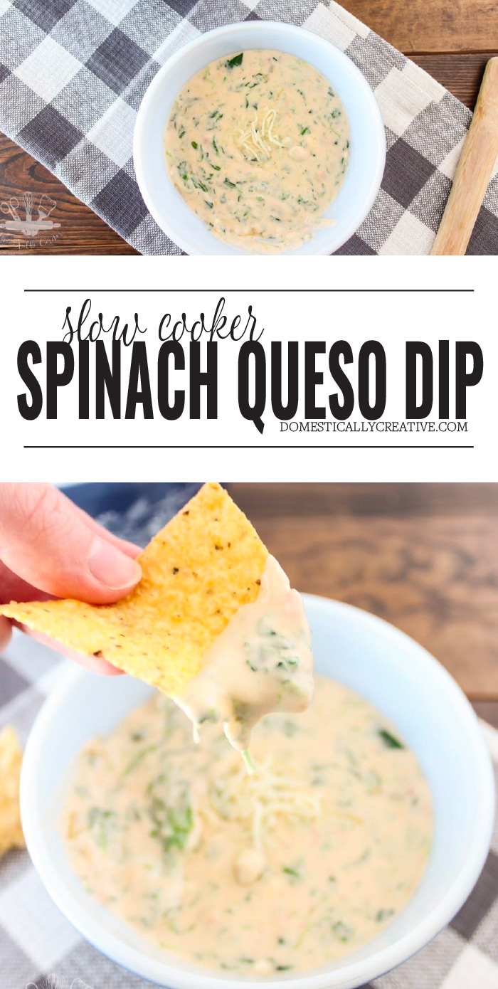 Slow Cooker Spinach Queso Dip