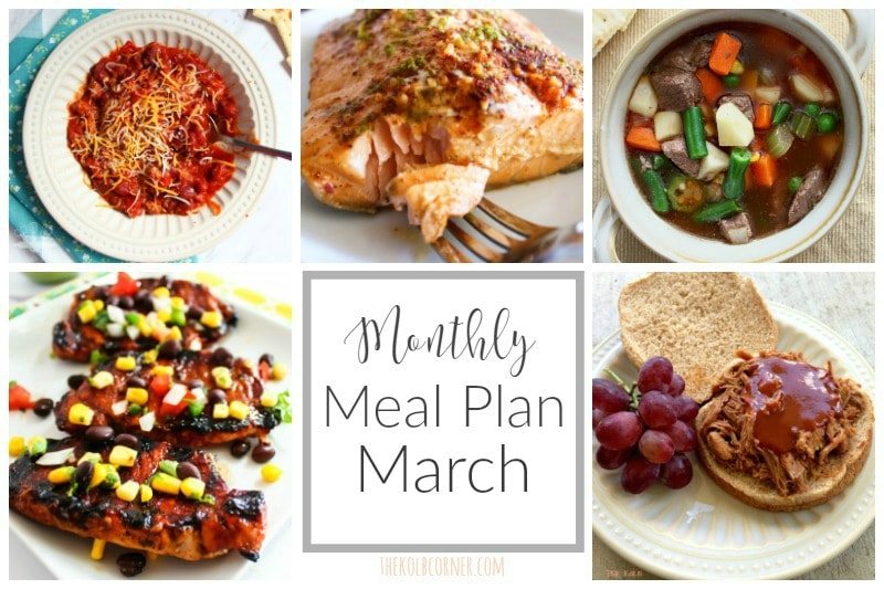 March Monthly Meal Plan