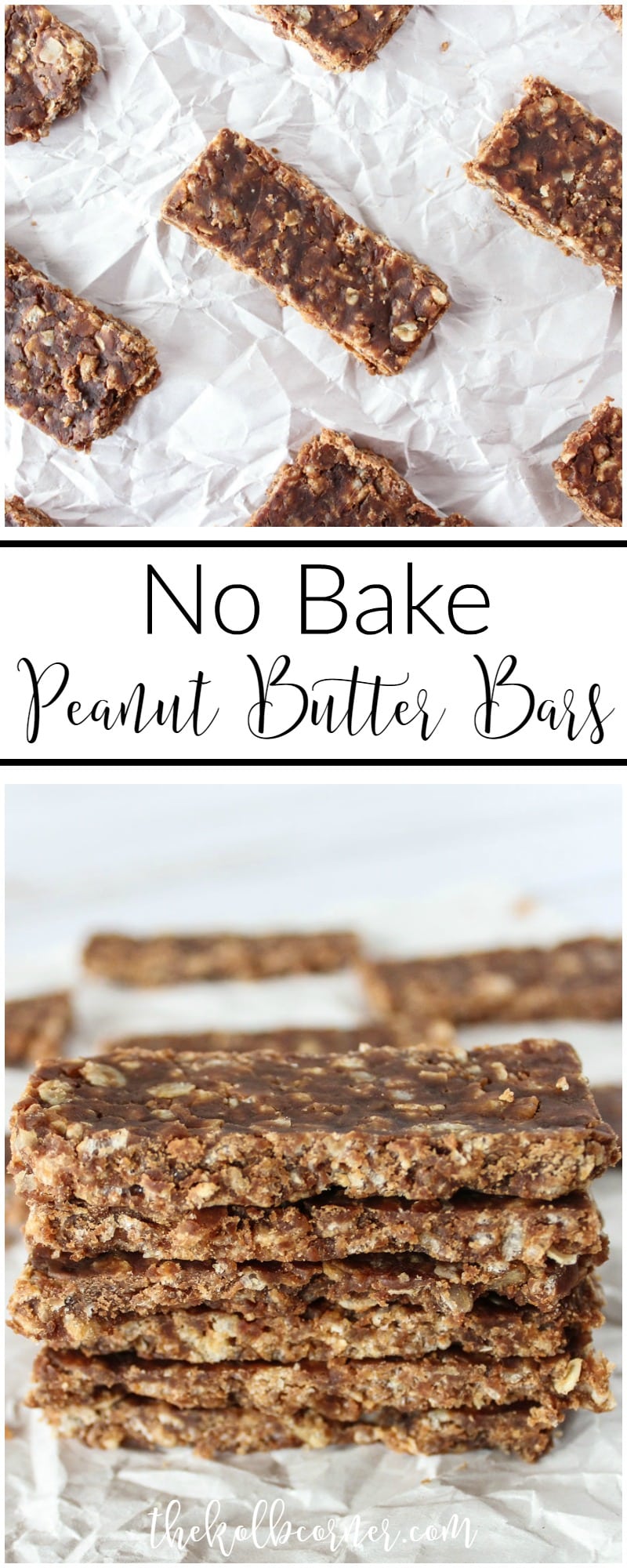 Crispy No Bake Peanut Butter Bars