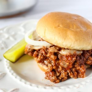 Homemade, delicious and easy to make, these sloppy joes are perfect for busy weeknights or for when you need to get dinner on the table fast.