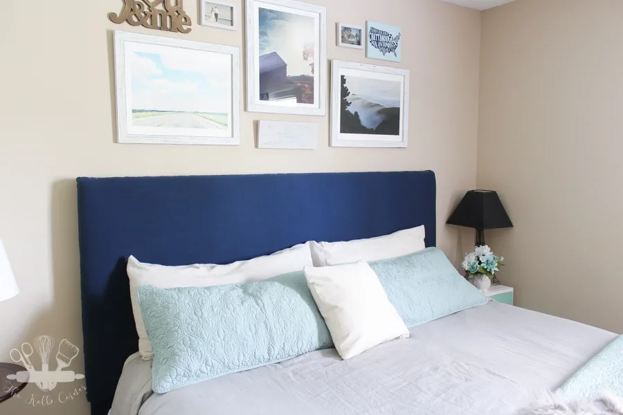 Easy Diy Headboard Domestically Creative, Can A Headboard Be Wider Than The Bed