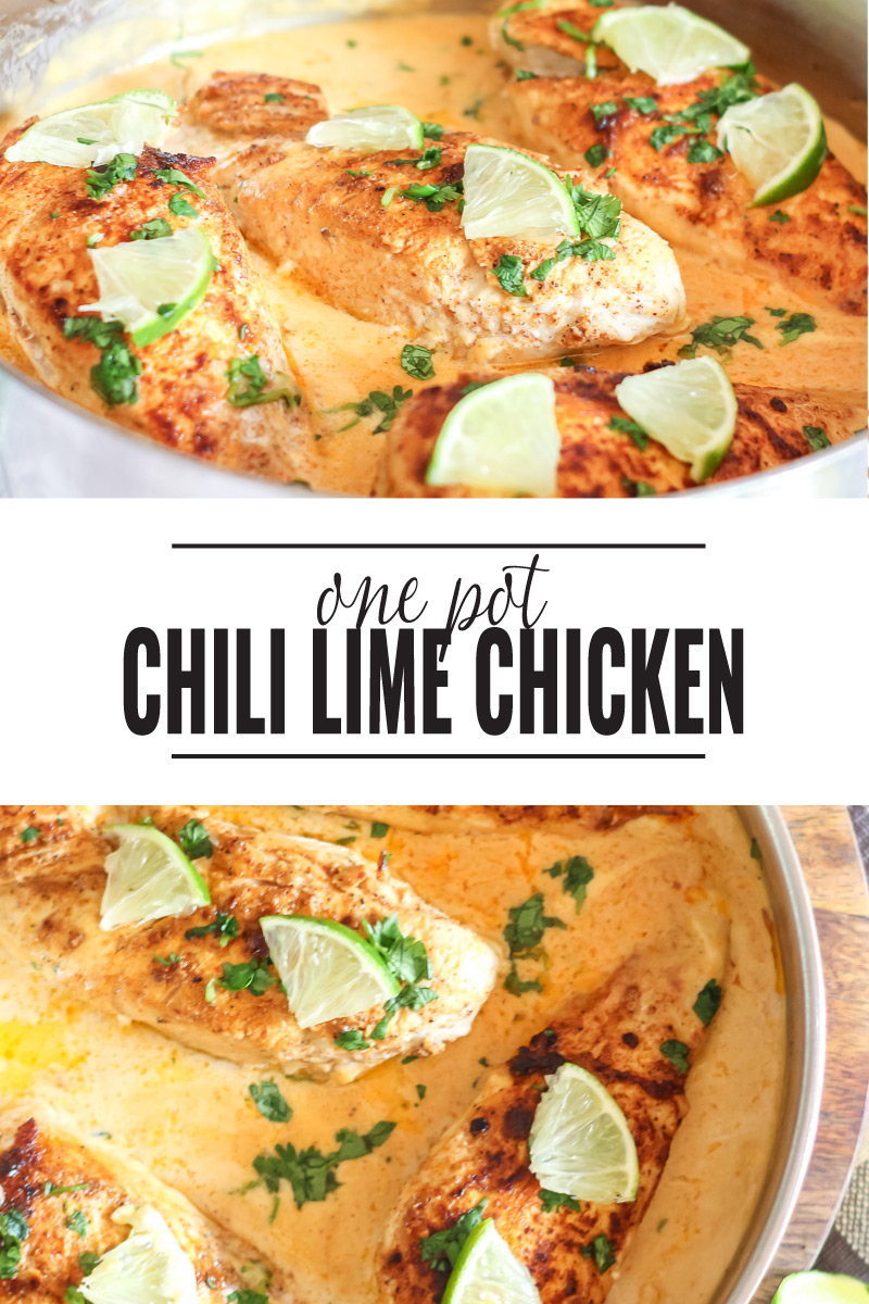 Easy and delicious one pot chili lime skillet chicken pinterest image