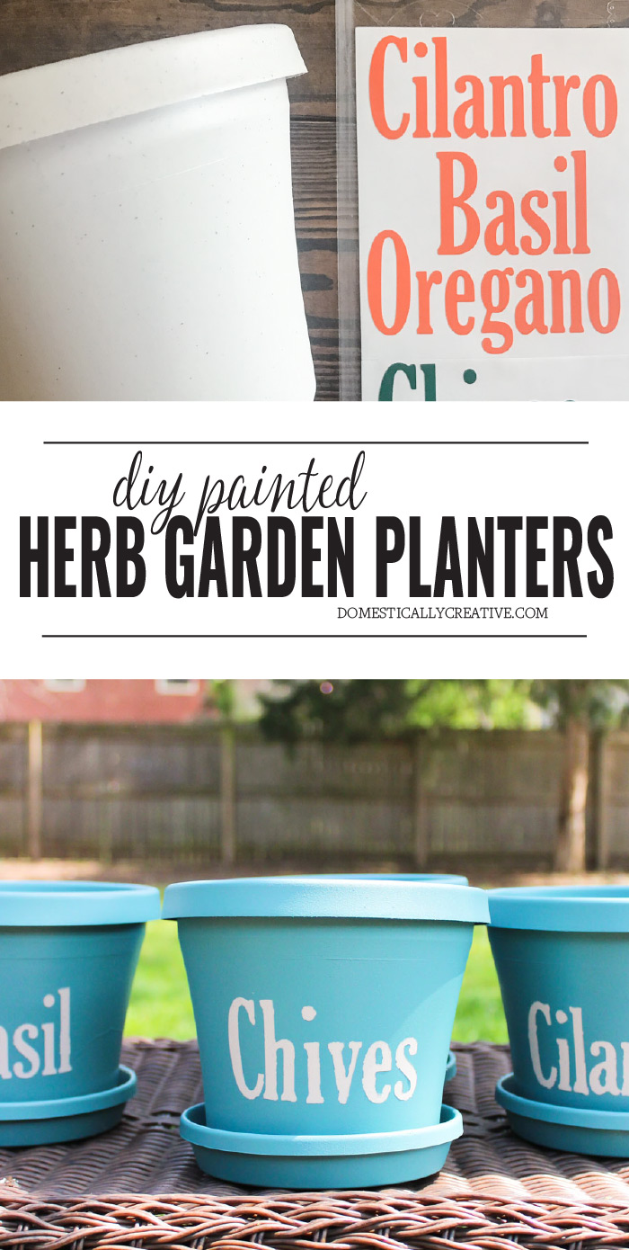 Make your own labeled DIY Herb Planters with this crazy easy tutorial!