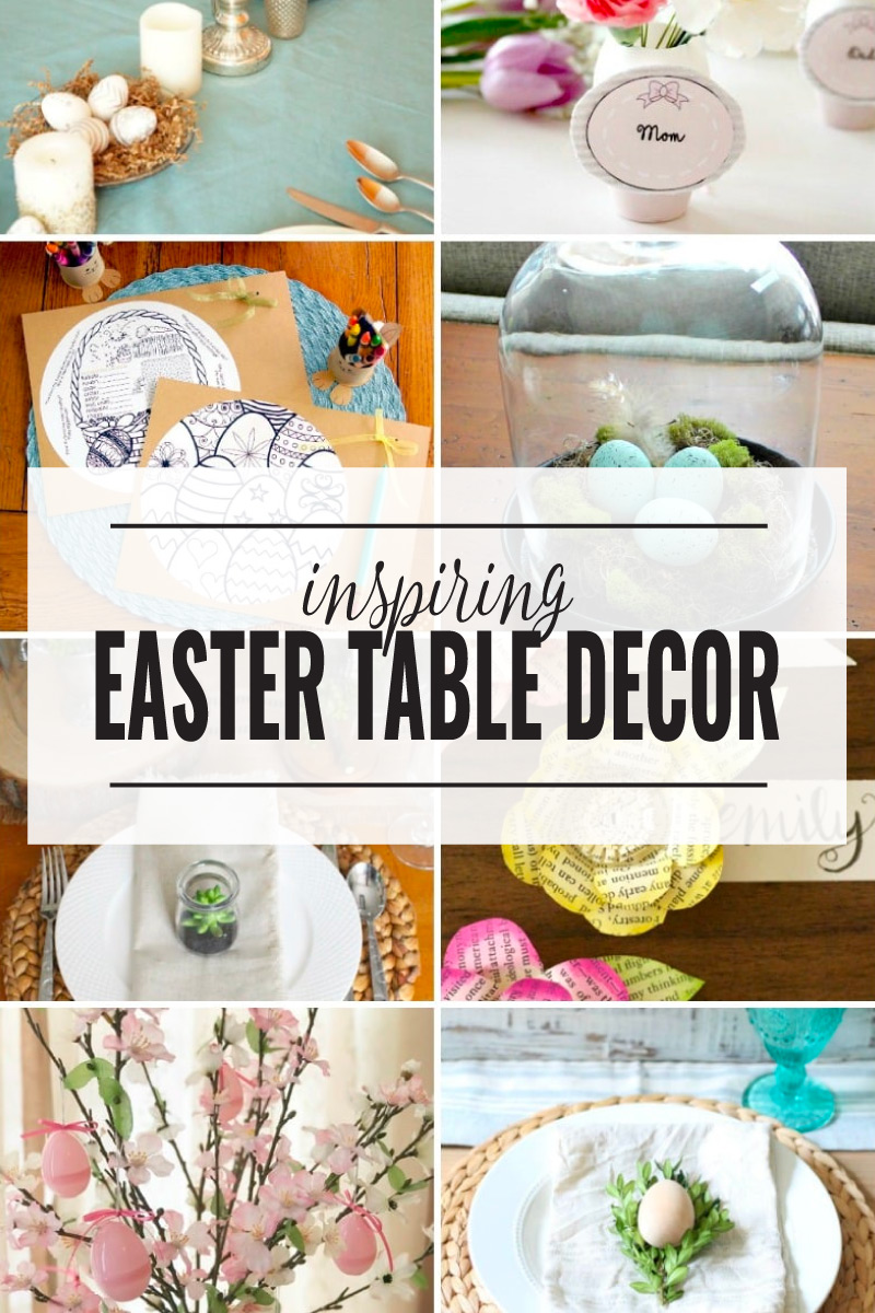 Easter table decor ideas collage