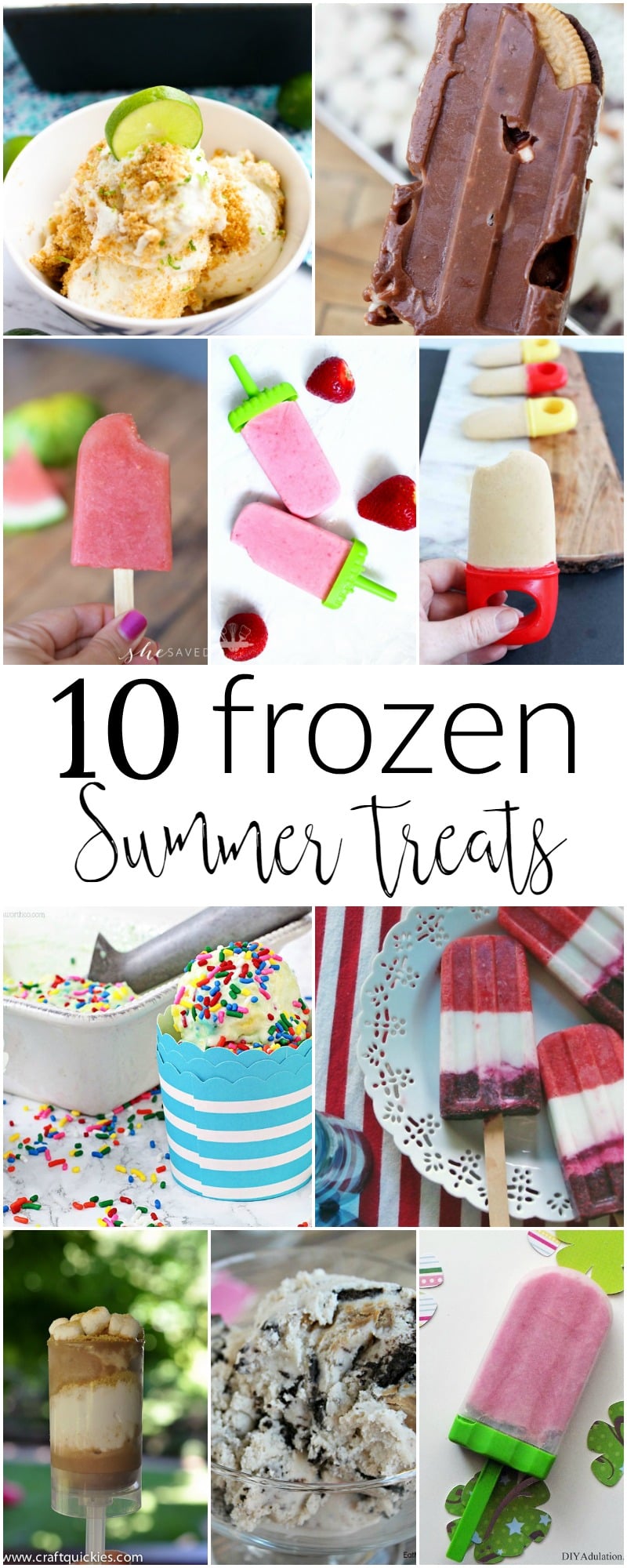 10 frozen summer treats to cool you down this summer. Make your own ice cream and popsicles this season.