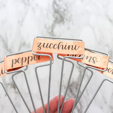 Image for Hand Lettered Vegetable Plant Labels {Freebie}