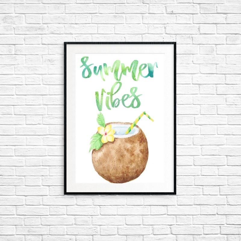 Free Summer Watercolor Printable