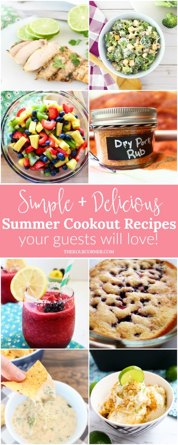 Great ideas on recipes to serve at a summer cookout!