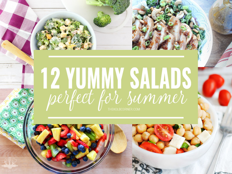 12 Deliciously simple summer salads you can enjoy as a main dish companion, a light lunch or even dinner!