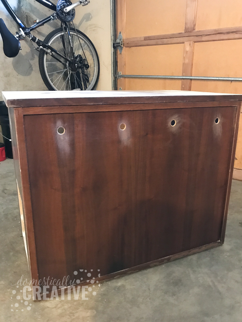 DIY Litter Box Cabinet - Domestically Creative