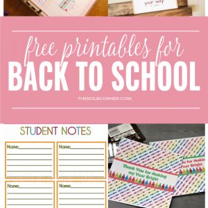 So many creative back to school printables to make life easier!