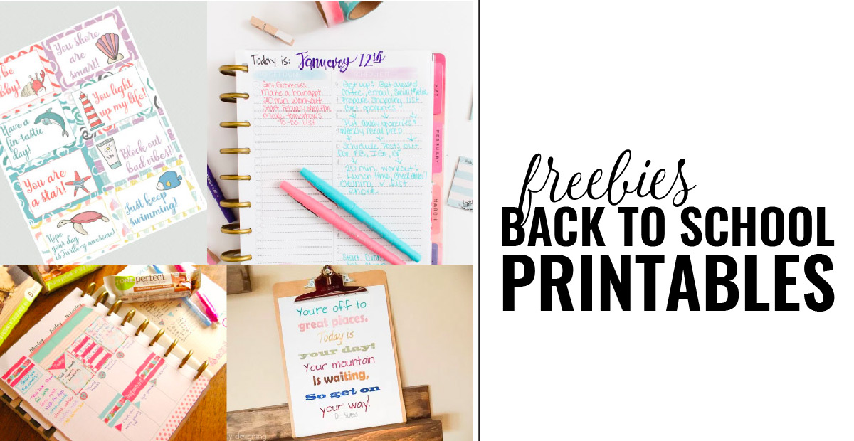 Free Back to School Printables - Domestically Creative