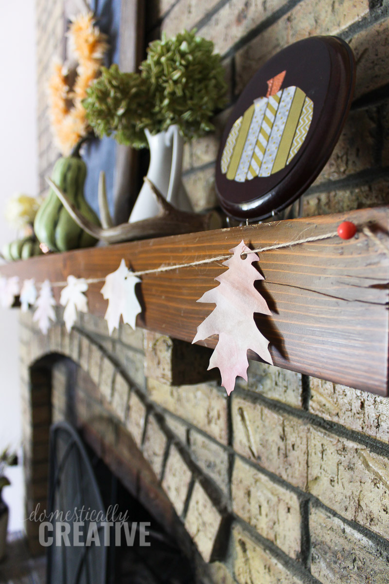 This is SUCH an easy to make watercolor fall leaf banner