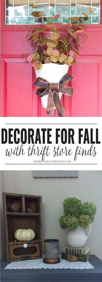 How to Decorate for Fall with Thrift Store Finds - Domestically Creative