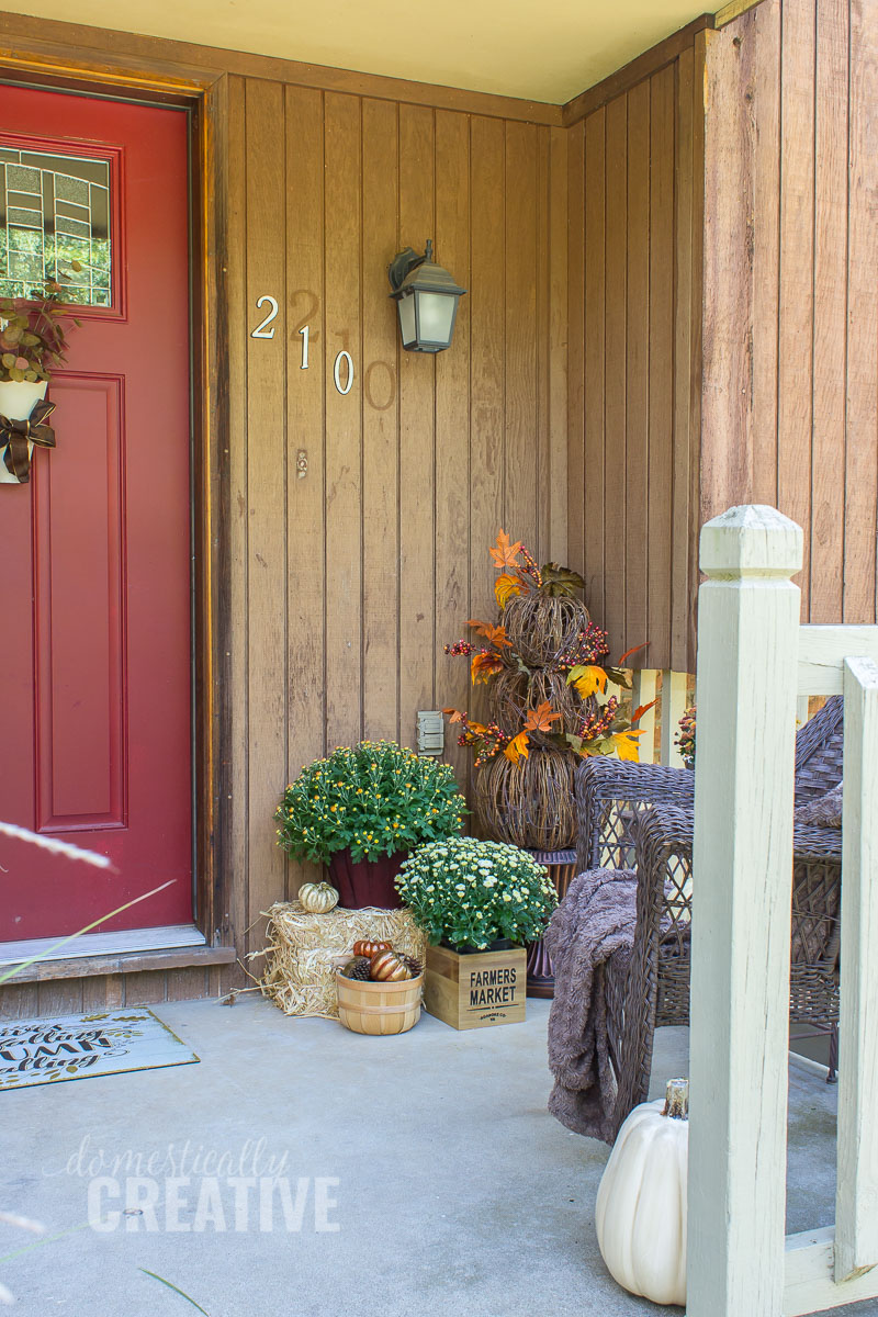 Cozy Fall Front Porch Domestically Creative