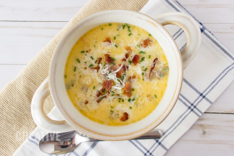 Bacon Cheeseburger Soup | Low Carb and Keto - Domestically Creative