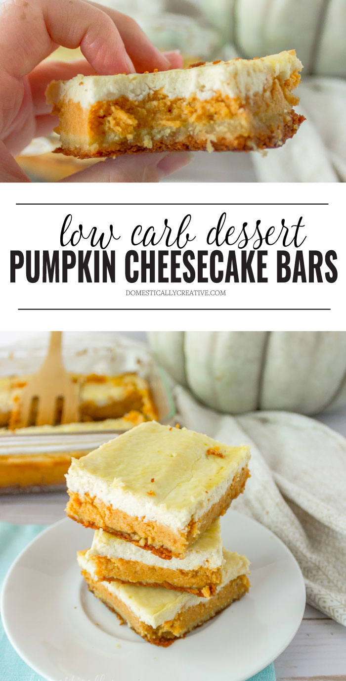 Low Carb Pumpkin Cheesecake Bars