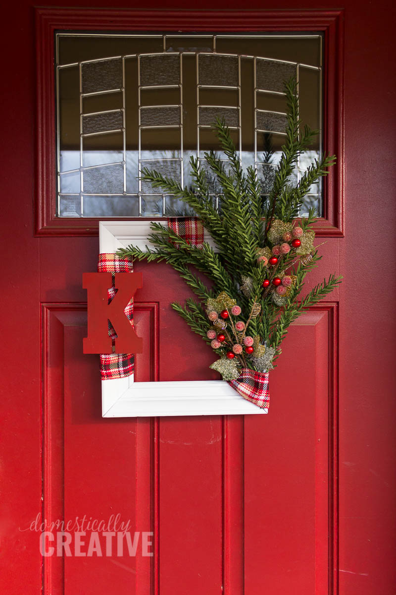 Framed Monogram Winter Wreath