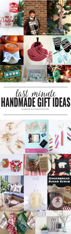 Handmade Gift Ideas for the last minute shopper #handmadegiftideas #lastminutegiftideas #handmadegifts #handmadegift #domesticallycreative