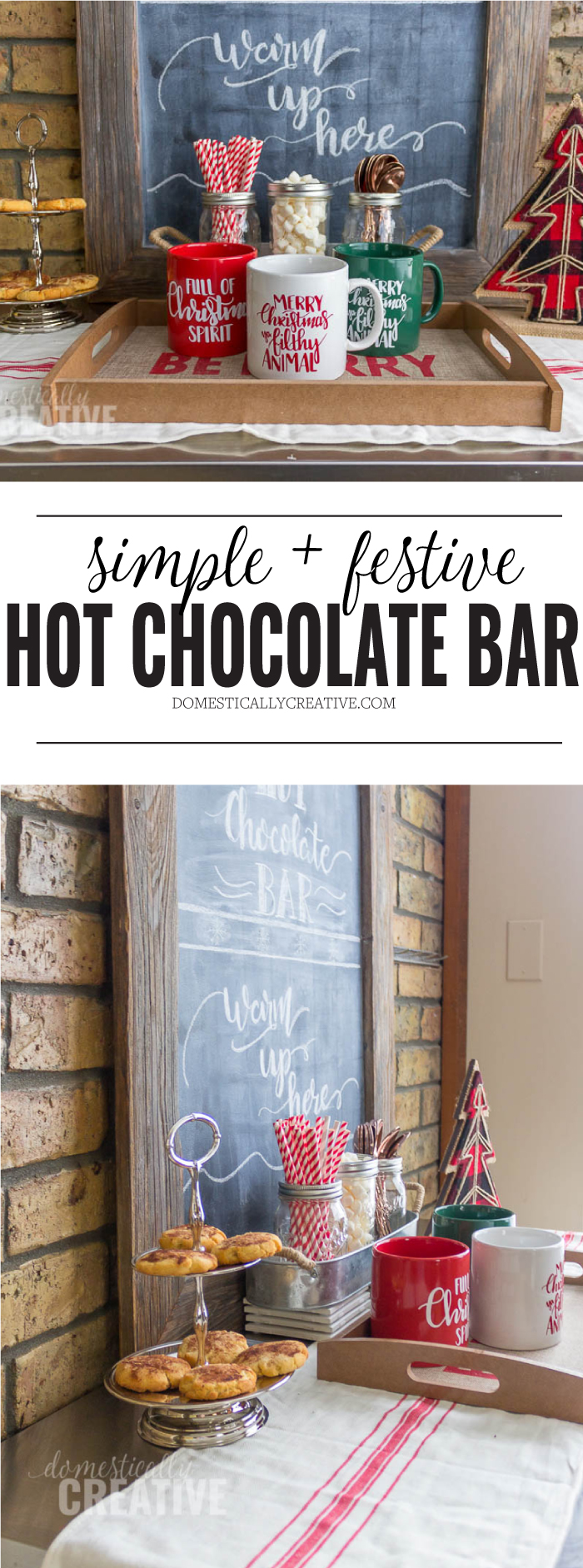 Simple and festive hot chocolate bar #hotcocoabar #hotchocolatebar #coffeebar 