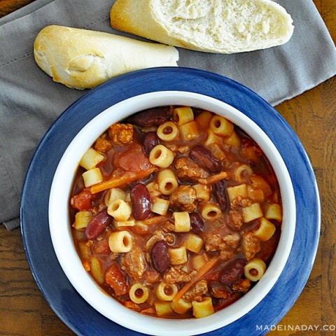 Image for Hearty Pasta E Fagioli Italian Soup Recipe