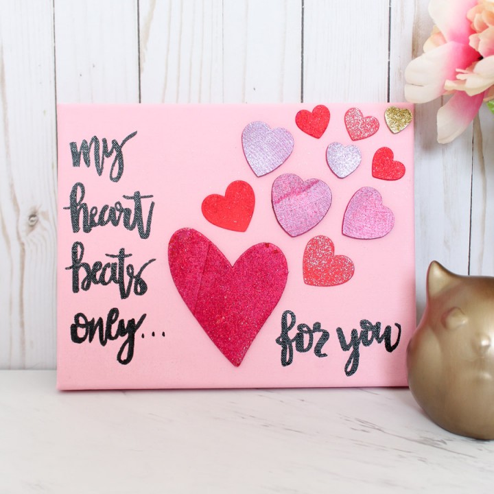 Easy Valentine's Day Canvas Art