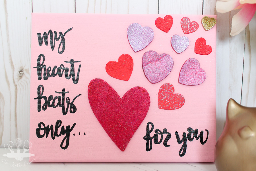 DIY Mini Wooden Heart Canvas