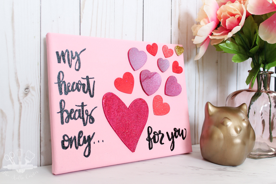 Easy Valentine s Day Canvas Art Domestically Creative