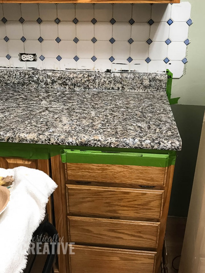 How To Update Kitchen Counters {without replacing them!} - Domestically ...