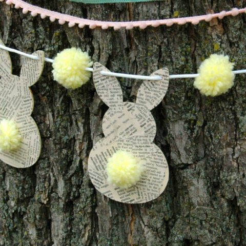 Image for DIY Book Page Bunny Bunting