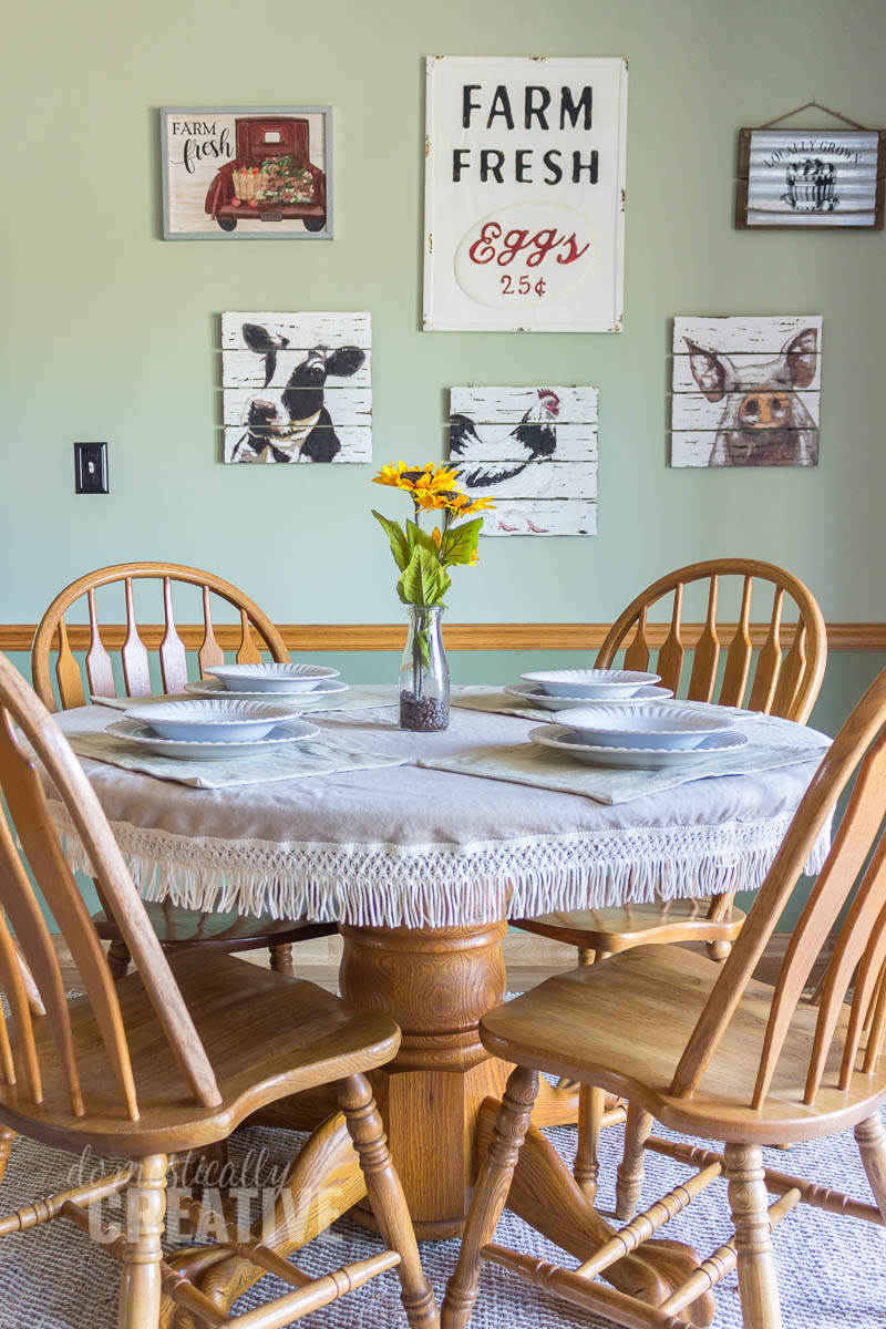 oak dining table with chairs