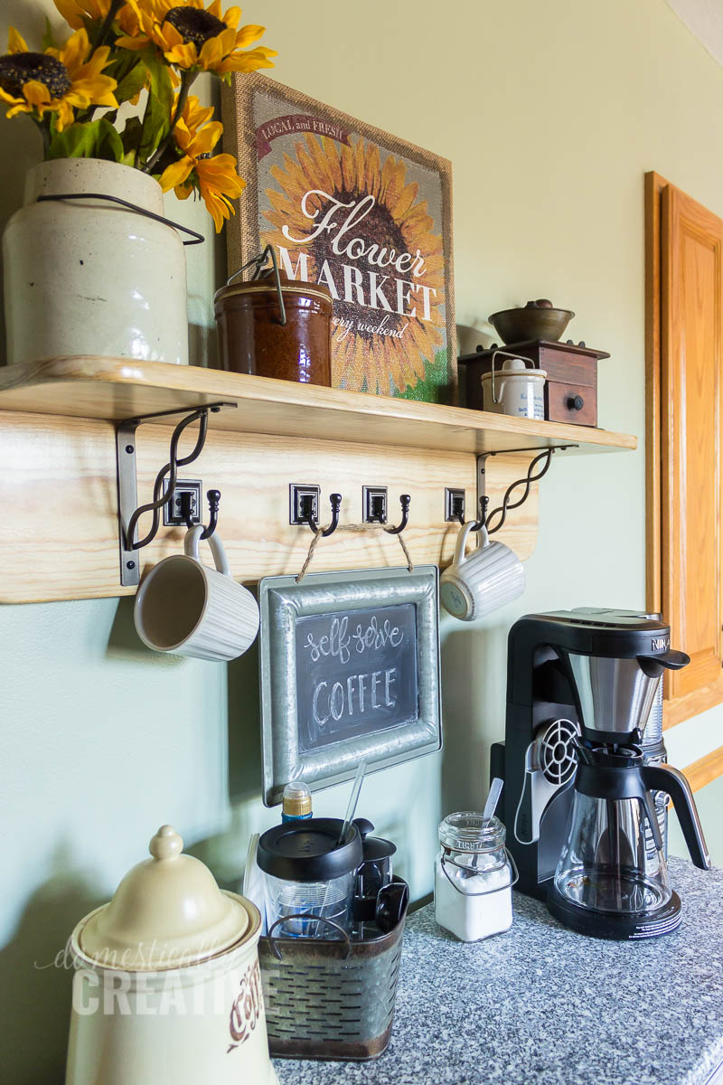 coffee station with antiques