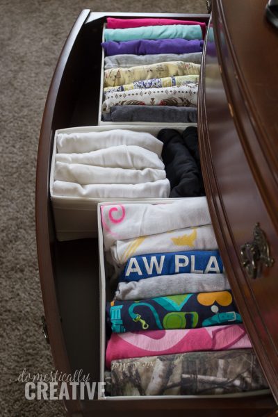 Easy Dresser Organization Tips - Domestically Creative