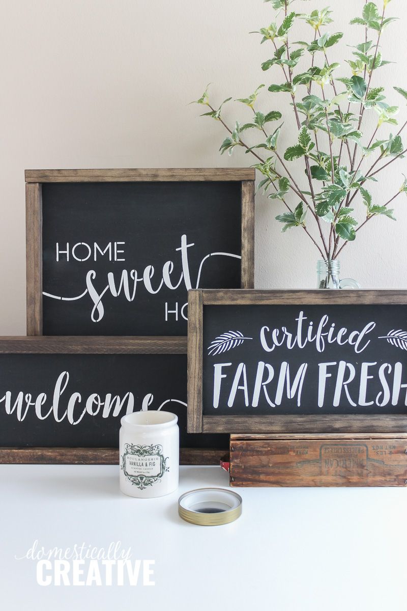 How to Fake the Chalkboard Look for a Fall Farmhouse Sign Using