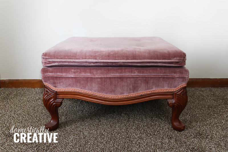 How to reupholster a simple footstool