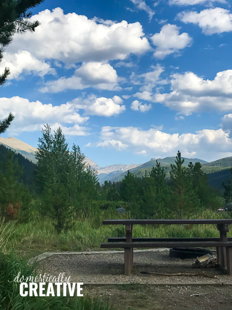 Beautiful Colorado campsite views 