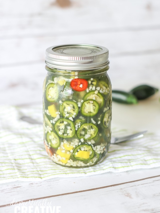Pickled Jalapeno Peppers in the Refrigerator