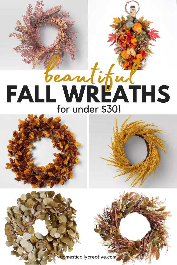 Beautiful and Affordable Fall Wreaths under $30