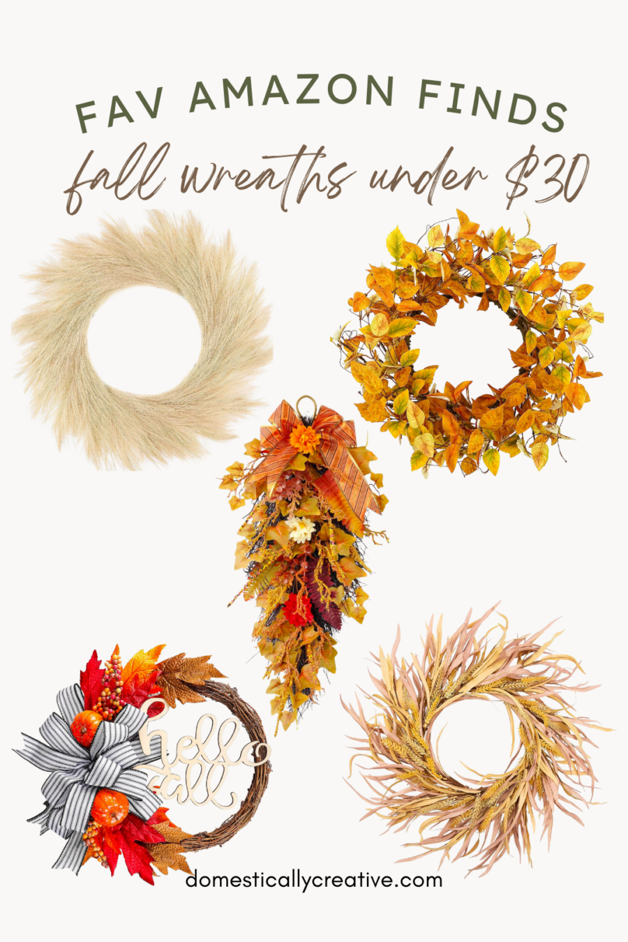 fall wreaths on amazon under $30