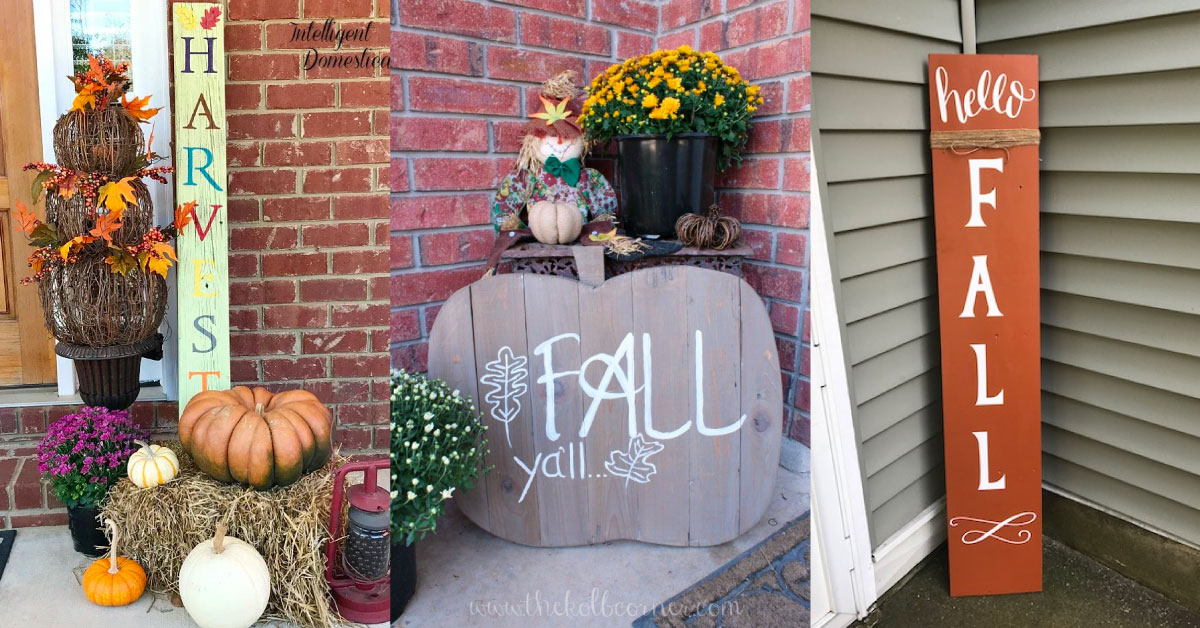 Easy Diy Fall Front Porch Ideas On A Budget Domestically Creative - Diy Fall Porch Decorations
