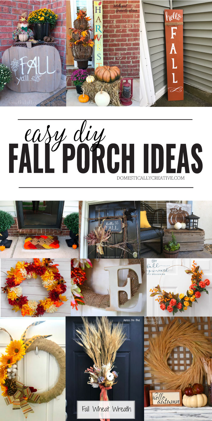 Easy DIY Fall Porch Ideas  Domestically Creative